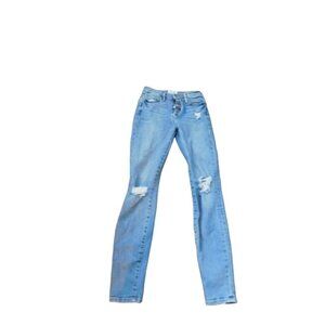 Frame Denim Size 25 Le High Skinny Button Fly Denim STRETCH Jeans